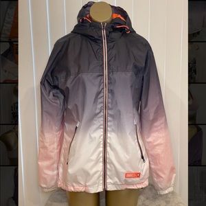 SuperDry Tri Colour Zip Thru Spray Cagoule